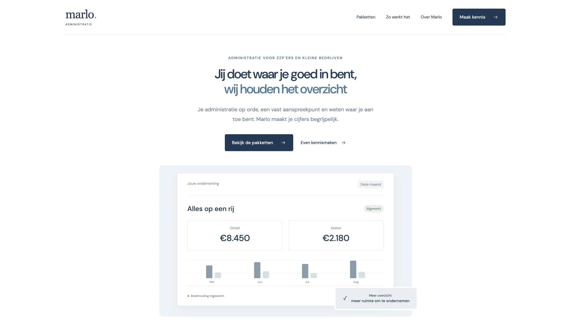 Homepage van Marlo Administratie