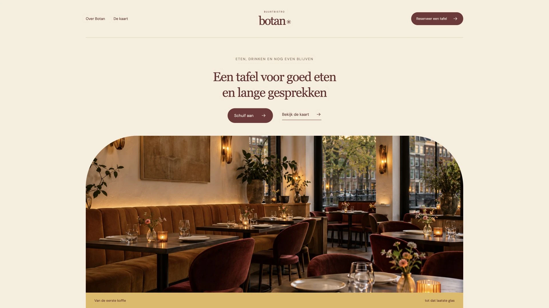 Homepage van Bar Botan