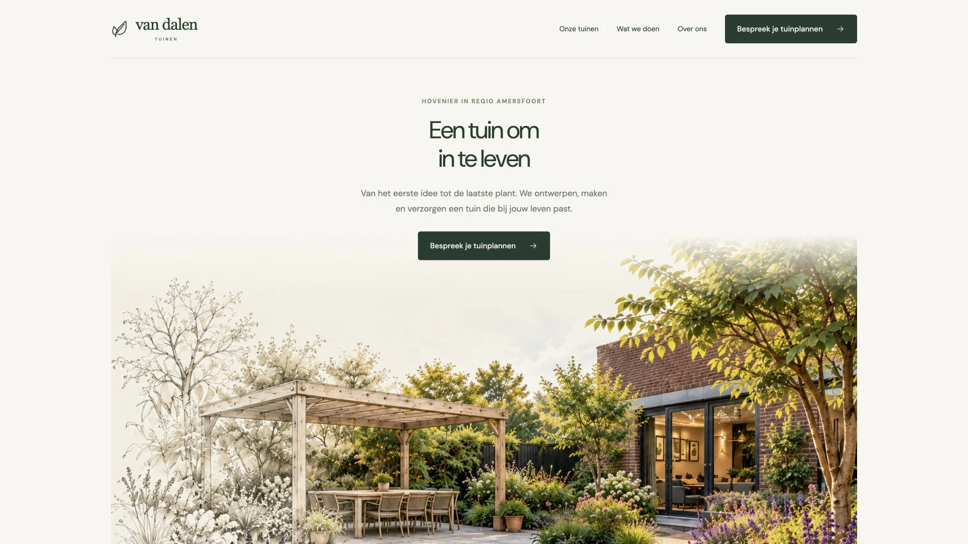 Homepage van Van Dalen Tuinen