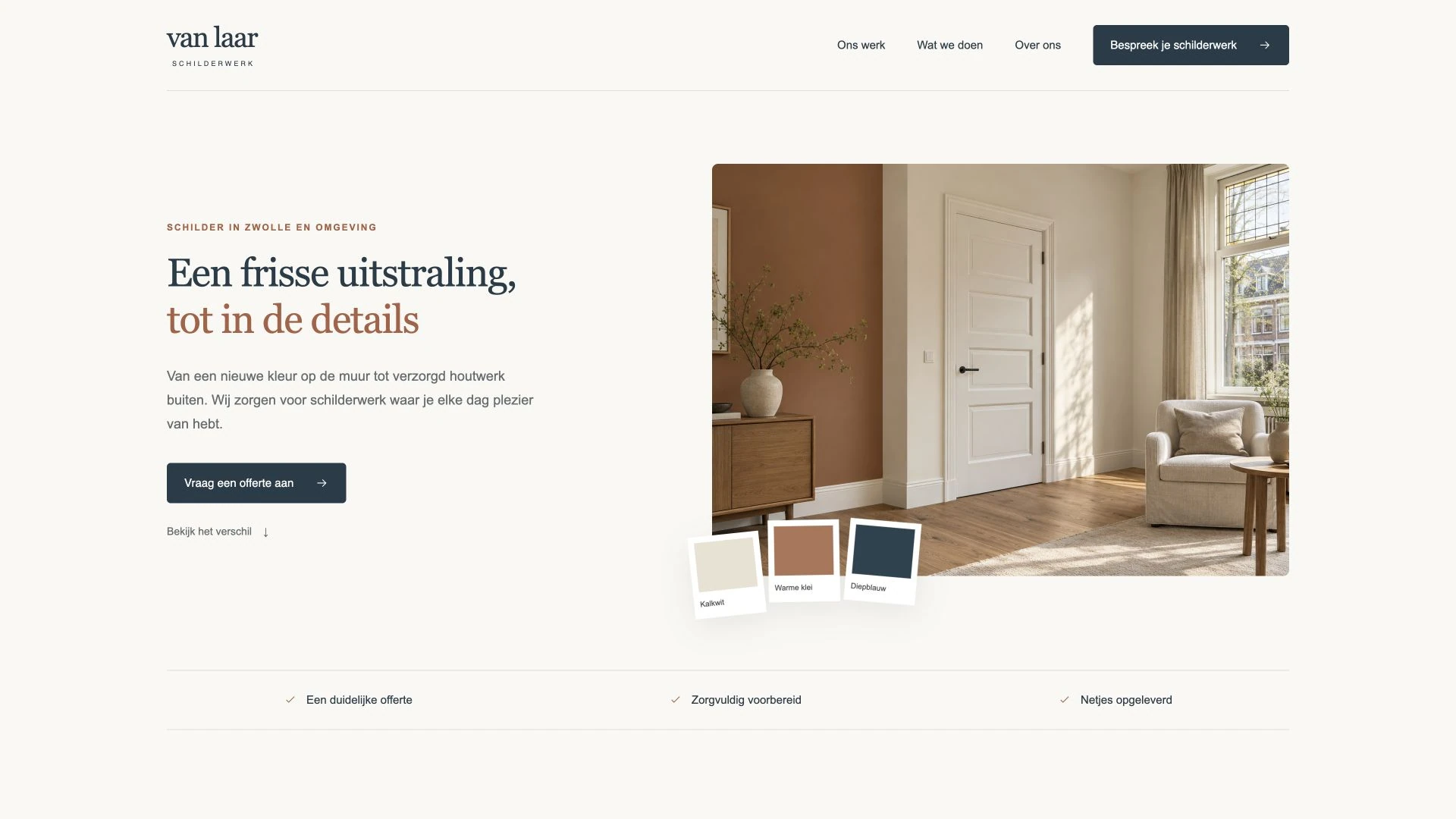 Homepage van Van Laar Schilderwerk