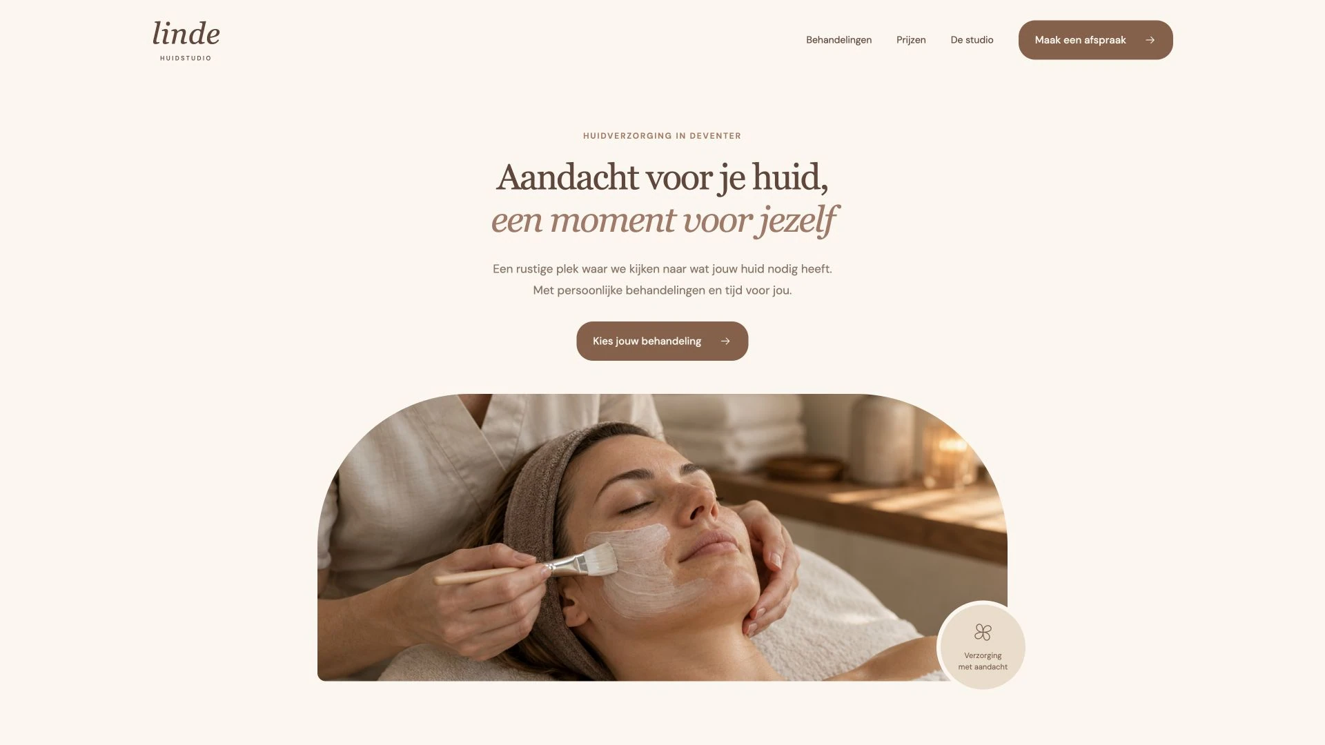 Homepage van Linde Huidstudio