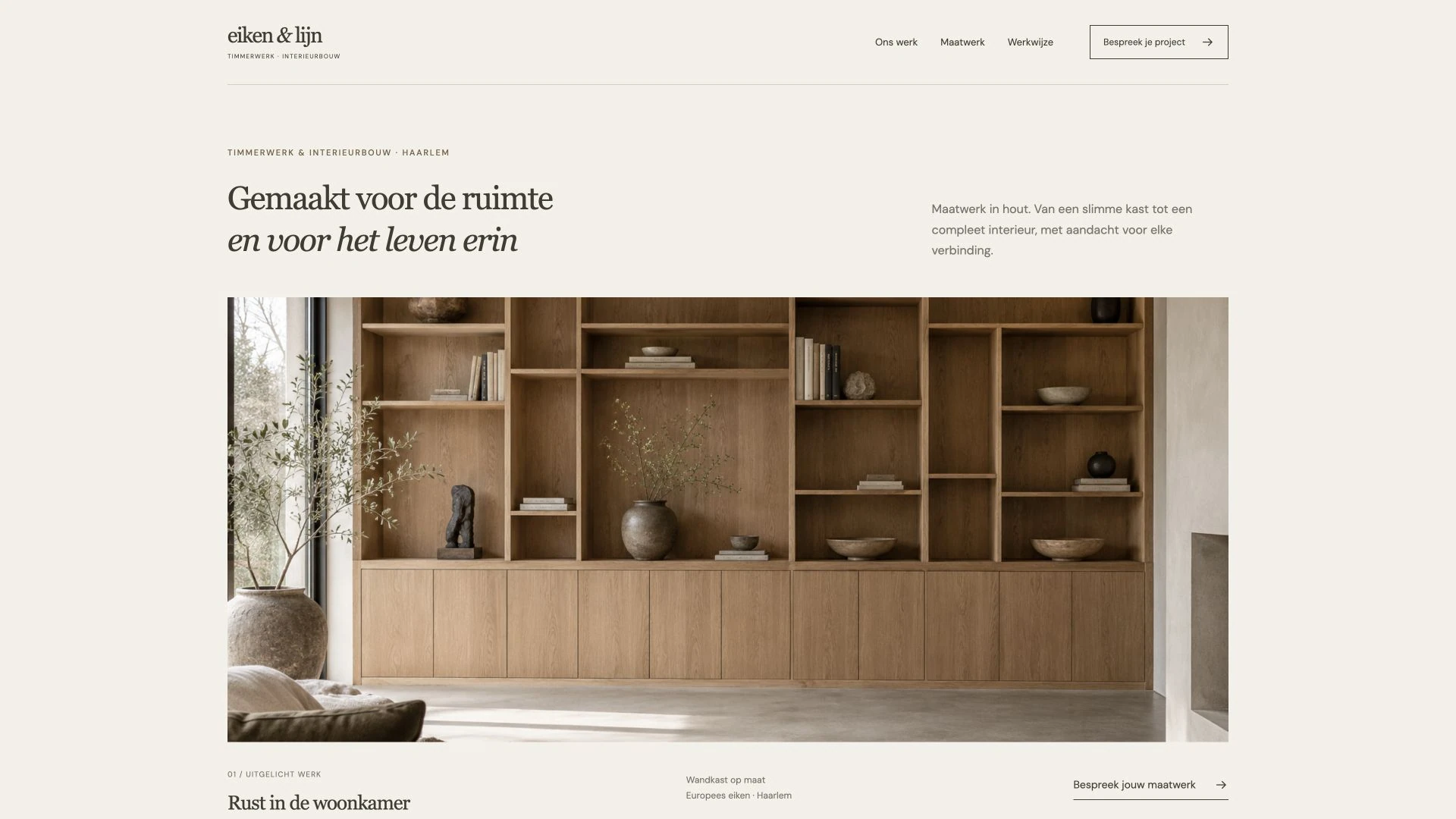 Homepage van Eiken & Lijn